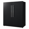 Forno Maderno 2-28-Inch Wide Convertible Refrigerator/Freezer in Black, Decorative Trim, 27.2 cu.ft, 84-Inch High, ENERGY STAR Certified