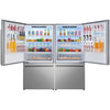 Forno Milano 2-Piece 62-Inch Freestanding Dual Bottom Freezer Refrigerator, Stainless Steel – 34.4 cu.ft, Touch Control, Ice Maker