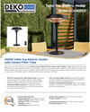 1500W Table Top Electric Heater with Carbon Fiber Tube