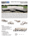 8 Place Seating Outdoor Wicker Corner Sectional Sofa and Ottoman Set with Table