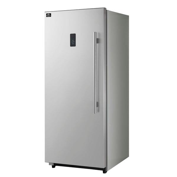 Forno Fortezza 28 Inch Left-Swing Freezer, Stainless Steel with Automatic Ice Maker