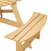 Wooden Round Picnic Table For 6 person 07