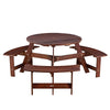 Wooden round Picnic Table 6 person main 01