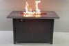 40 Inch Rectangular Commemorative Outdoor Propane Gas Fire Pit Table 50,000 BTU Propane with Lava Rock Filler