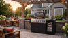 Cherylife 65-Inch 4-Burner 72,000 BTU Propane Gas Grill Island – Outdoor Kitchen with Wine Cooler, Refrigerator, Marble Countertops, Storage & Modular Design