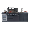 Cherylife S00019 NG 85-Inch 4-Burner 72,000 BTU Natural Gas Grill Island – Outdoor Kitchen with Refrigerator, Wine Cooler, Rotisserie & Granite Countertops