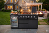 Cherylife 85-Inch 4-Burner 72,000 BTU Gas Grill Island – Outdoor Kitchen with Wine Cooler, Refrigerator, Rotisserie, Granite Countertops & Storage