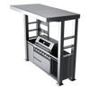 CheryLife 94-Inch 6-Burner 85000 BTU Outdoor Kitchen Gas Grill - 304 Stainless Steel BBQ Island with Wine Cooler, Fridge, Granite Countertops & Rotisserie