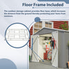 10x8 FT All-Weather Metal Storage Shed – Lockable Doors, Rustproof Steel, Easy Assembly for Garden, Patio, Backyard (Gray)