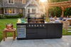 Cherylife 85-Inch 4-Burner 72,000 BTU Gas Grill Island – Outdoor Kitchen with Wine Cooler, Refrigerator, Rotisserie, Granite Countertops & Sink