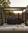 Cherylife 65-Inch 4-Burner 72,000 BTU Natural Gas Grill Island – Outdoor Kitchen with Round Side Burner, Rotisserie, Granite Countertop, Sink & Faucet