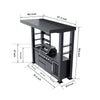 Cherylife NG 97-Inch 4-Burner 72,000 BTU Natural Gas Grill Island – Outdoor Kitchen with Wine Cooler, Refrigerator, Rotisserie, Granite Countertops & Storage