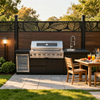 Cherylife NG 96-Inch 6-Burner 72,000 BTU Natural Gas Grill Island – Outdoor Kitchen with Wine Cooler, Refrigerator, Rotisserie, Stainless Steel Countertop & Storage