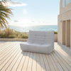 5 Piece Gray Outdoor Compressed Foam Loveseat Sofa Chairs and Table Set