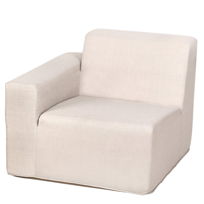 4 Place SeatingBeige Outdoor Compressed Foam Sectional Sofas and Ottoman Set