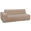 4 Piece Brown Outdoor Compressed Foam Sectional Sofa Lounger and Table Set