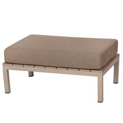 4 Place SeatingBrown Outdoor Compressed Foam Sectional Sofas and Ottoman Set