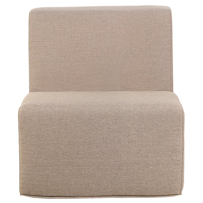 Brown Outdoor Compressed Foam Armless Sectional Sofa Chair