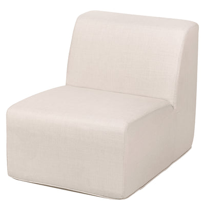 Beige Outdoor Compressed Foam Armless Sectional Sofa Chair