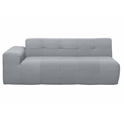4 Piece Gray Outdoor Compressed Foam Sectional Sofa Lounger and Table Set
