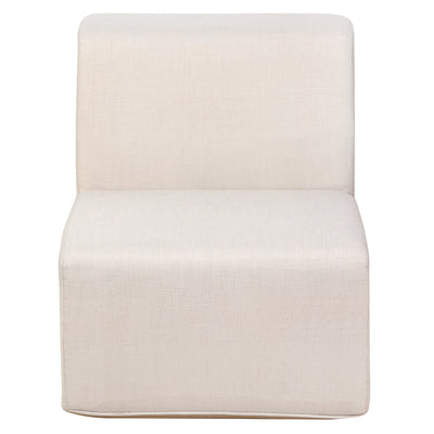 Beige Outdoor Compressed Foam Armless Sectional Sofa Chair