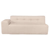 4 Piece Beige Outdoor Compressed Foam Sectional Sofa Lounger and Table Set