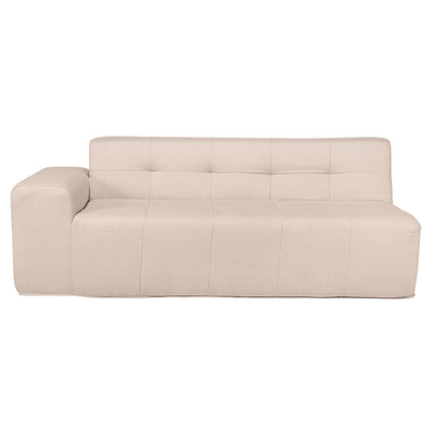 4 Piece Beige Outdoor Compressed Foam Sectional Sofa Lounger and Table Set