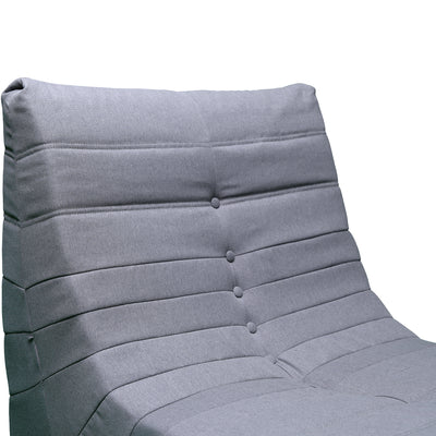 5 Piece Gray Outdoor Compressed Foam Loveseat Sofa Chairs and Table Set