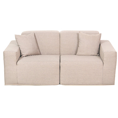 2 Place SeatingBeige Outdoor Compressed Foam Sectional Sofas