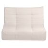 5 Piece Beige Outdoor Compressed Foam Loveseat Sofa Chairs and Table Set