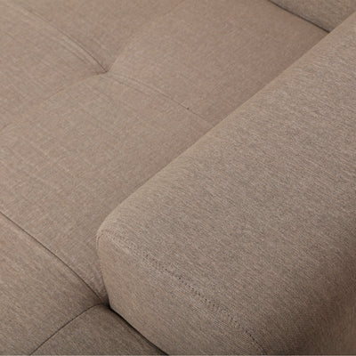 4 Piece Brown Outdoor Compressed Foam Sectional Sofa Lounger and Table Set