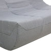 5 Piece Gray Outdoor Compressed Foam Loveseat Sofa Chairs and Table Set
