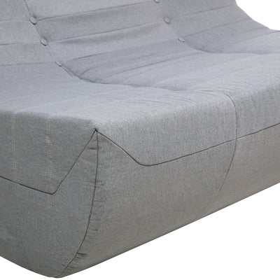 5 Piece Gray Outdoor Compressed Foam Loveseat Sofa Chairs and Table Set