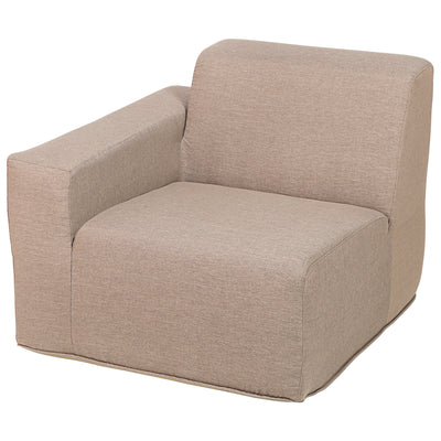 4 Place SeatingBrown Outdoor Compressed Foam Sectional Sofas and Ottoman Set