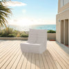 5 Piece Beige Outdoor Compressed Foam Loveseat Sofa Chairs and Table Set