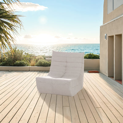 5 Piece Beige Outdoor Compressed Foam Loveseat Sofa Chairs and Table Set