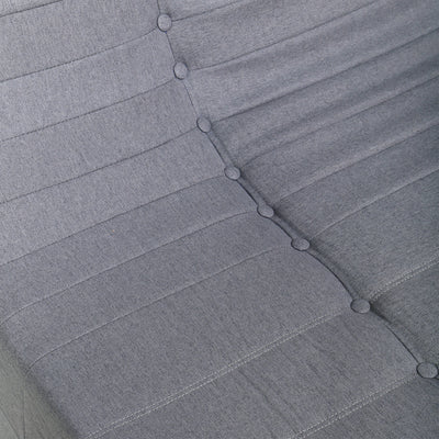 5 Piece Gray Outdoor Compressed Foam Loveseat Sofa Chairs and Table Set