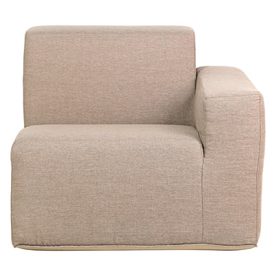 4 Place SeatingBrown Outdoor Compressed Foam Sectional Sofas and Ottoman Set