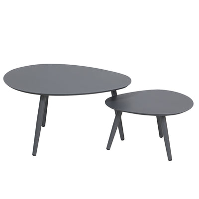 5 Piece Gray Outdoor Compressed Foam Loveseat Sofa Chairs and Table Set