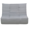 5 Piece Gray Outdoor Compressed Foam Loveseat Sofa Chairs and Table Set