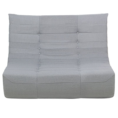5 Piece Gray Outdoor Compressed Foam Loveseat Sofa Chairs and Table Set