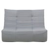5 Piece Gray Outdoor Compressed Foam Loveseat Sofa Chairs and Table Set