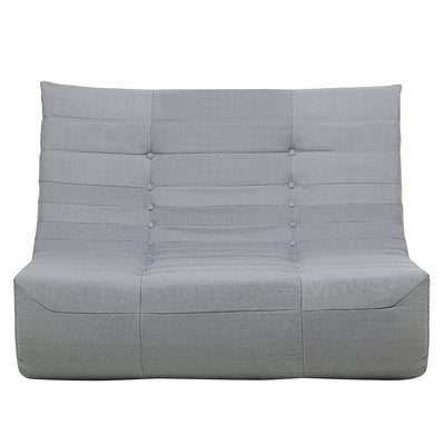 5 Piece Gray Outdoor Compressed Foam Loveseat Sofa Chairs and Table Set