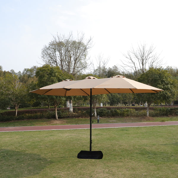 15 ft rectangular patio umbrella 15x9ft Large Double-Sided Rectangular Outdoor Twin Patio Market Umbrel – CheryLife