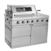Cherylife 46-Inch 6-Burner 85,000 BTU Gas Grill Island – Stainless Steel Outdoor Kitchen with Rotisserie, Granite Countertops, Storage & ETL Certification
