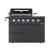 Cherylife NG 110-Inch 4-Burner 72,000 BTU Natural Gas Grill Island – Outdoor Kitchen with Wine Cooler, Compact Refrigerator, Rotisserie, Granite Countertops & Storage