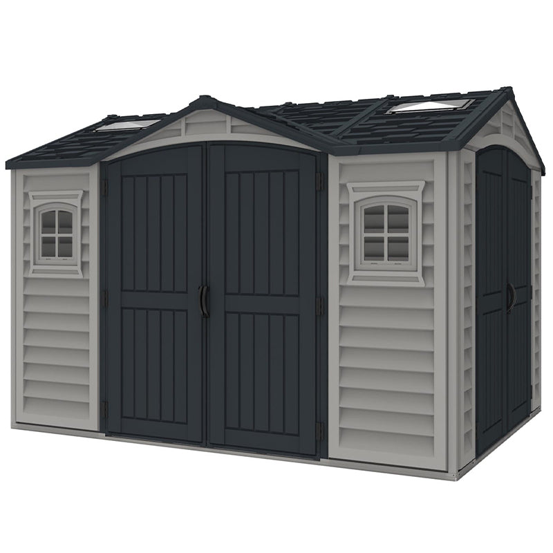 DuraMax 10.5×8 ft APEX PRO Storage Shed With Foundation Kit