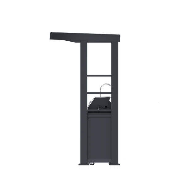 CheryLife 94-Inch 6-Burner 85000 BTU Deluxe Stainless Steel Gas Outdoor Kitchen Bar Barbecue Island Grill + Wine Cooler Compact Refrigerator + Rotisserie + Granite Countertops + Storage Cabinets & Drawers