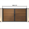 CheryLife 6 ft/10 ft. W x 6 ft. H WPC Composite Double Gate Kit