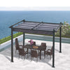 10x10 ft Aluminum Pergola With Canopy grey